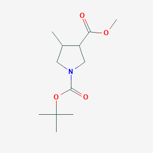 molecular formula C12H21NO4 B1290420 1-Tert-butyl 3-methyl 4-methylpyrrolidine-1,3-dicarboxylate 