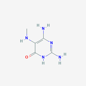 molecular formula C5H9N5O B12904212 2,6-Diamino-5-(methylamino)pyrimidin-4(1H)-one CAS No. 1688-92-2