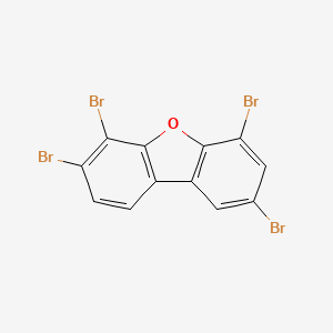 molecular formula C12H4Br4O B12904227 2,4,6,7-Tetrabromo-dibenzofuran CAS No. 617707-90-1