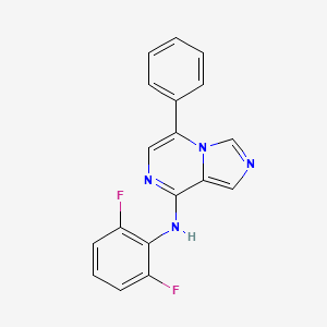 molecular formula C18H12F2N4 B12904232 N-(2,6-difluorophenyl)-5-phenylimidazo[1,5-a]pyrazin-8-amine CAS No. 849199-78-6