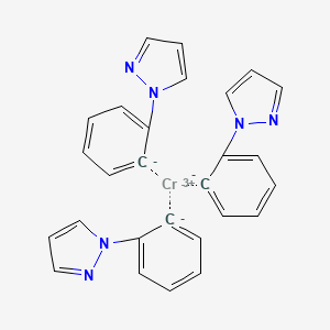 molecular formula C27H21CrN6 B12904273 Tris(2-(1H-pyrazol-1-yl)phenyl)chromium 
