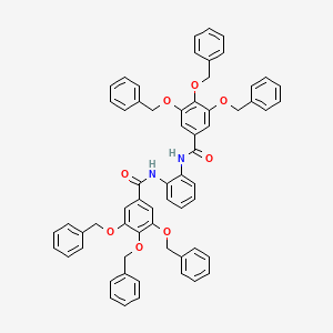 molecular formula C62H52N2O8 B12904283 N,N'-(1,2-Phenylene)bis(3,4,5-tris(benzyloxy)benzamide) CAS No. 651302-10-2
