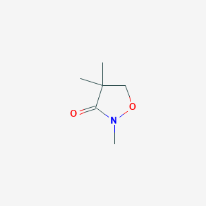molecular formula C6H11NO2 B12904284 2,4,4-Trimethyl-1,2-oxazolidin-3-one CAS No. 81777-93-7