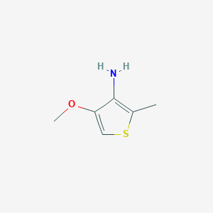 molecular formula C6H9NOS B12904296 4-Methoxy-2-methylthiophen-3-amine CAS No. 87675-27-2