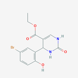 molecular formula C13H13BrN2O4 B12904303 Ethyl 4-(5-bromo-2-hydroxyphenyl)-2-oxo-1,2,3,4-tetrahydropyrimidine-5-carboxylate CAS No. 948584-68-7
