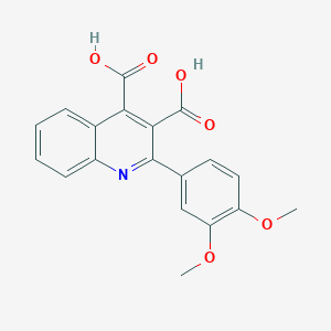 molecular formula C19H15NO6 B12904366 2-(3,4-Dimethoxyphenyl)quinoline-3,4-dicarboxylic acid CAS No. 88342-86-3
