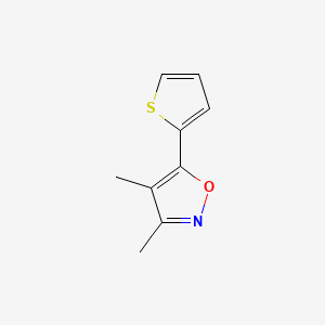 molecular formula C9H9NOS B12904368 3,4-Dimethyl-5-(2-thienyl)isoxazole CAS No. 56421-65-9
