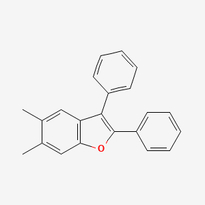 molecular formula C22H18O B12904399 Benzofuran, 5,6-dimethyl-2,3-diphenyl- CAS No. 14770-93-5