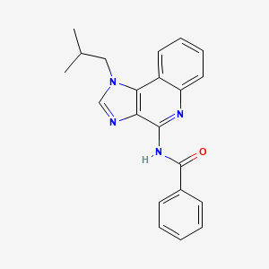 molecular formula C21H20N4O B12904402 Benzamide, N-[1-(2-methylpropyl)-1H-imidazo[4,5-c]quinolin-4-yl]- CAS No. 144660-62-8