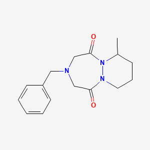 molecular formula C16H21N3O2 B12904432 3-Benzyl-7-methylhexahydro-1H-pyridazino[1,2-a][1,2,5]triazepine-1,5(2H)-dione CAS No. 67744-73-4