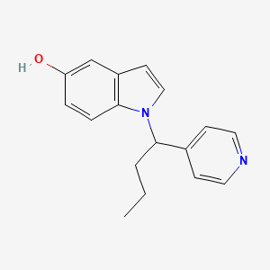 molecular formula C17H18N2O B12904480 1-(1-(Pyridin-4-yl)butyl)-1H-indol-5-ol CAS No. 141101-98-6