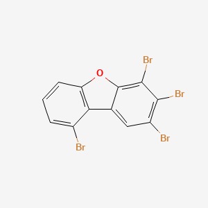 molecular formula C12H4Br4O B12904490 2,3,4,9-Tetrabromo-dibenzofuran CAS No. 617707-85-4