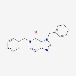 molecular formula C19H16N4O B12904491 1,7-Dibenzylpurin-6-one CAS No. 3649-38-5