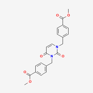 molecular formula C22H20N2O6 B12904507 Dimethyl 4,4'-[(2,4-dioxopyrimidine-1,3(2h,4h)-diyl)dimethanediyl]dibenzoate CAS No. 4113-94-4
