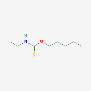molecular formula C8H17NOS B12904510 Carbamothioic acid, ethyl-, O-pentyl ester CAS No. 55860-52-1