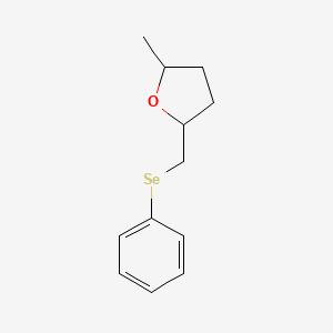 molecular formula C12H16OSe B12904524 Furan, tetrahydro-2-methyl-5-[(phenylseleno)methyl]- 