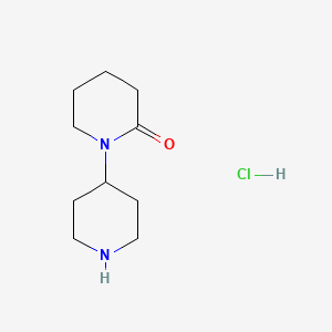 molecular formula C10H19ClN2O B1290455 1-(Piperidin-4-yl)piperidin-2-one hydrochloride CAS No. 841200-67-7