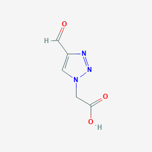 molecular formula C5H5N3O3 B1290457 2-(4-formyl-1H-1,2,3-triazol-1-yl)acetic acid CAS No. 1175146-73-2