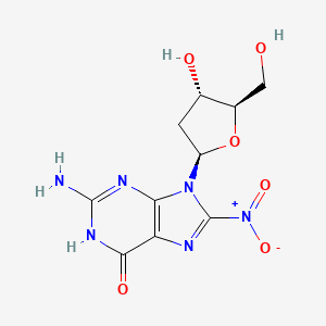 molecular formula C10H12N6O6 B12904573 8-Nitro-2'-deoxyguanosine CAS No. 222557-00-8