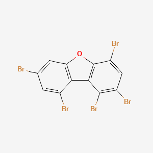 molecular formula C12H3Br5O B12904579 1,2,4,7,9-Pentabromo-dibenzofuran CAS No. 68795-14-2