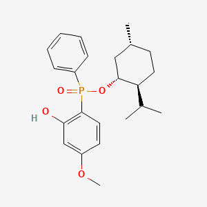 molecular formula C23H31O4P B12904652 (Rp)-(1R,2S,5R)-2-Isopropyl-5-methylcyclohexyl (2-hydroxy-4-methoxyphenyl)(phenyl)phosphinate 