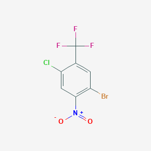 molecular formula C7H2BrClF3NO2 B1290468 1-Bromo-4-chloro-2-nitro-5-(trifluoromethyl)benzene CAS No. 863111-47-1