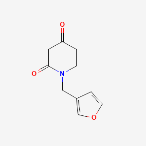 molecular formula C10H11NO3 B12904692 1-(Furan-3-ylmethyl)piperidine-2,4-dione 
