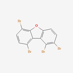 molecular formula C12H4Br4O B12904698 1,2,6,9-Tetrabromo-dibenzofuran CAS No. 617707-69-4