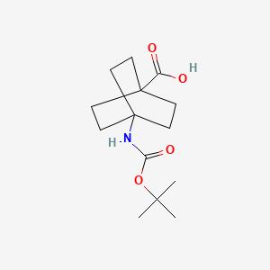 molecular formula C14H23NO4 B1290471 4-((tert-Butoxycarbonyl)amino)bicyclo[2.2.2]octane-1-carboxylic acid CAS No. 863304-76-1