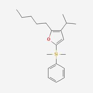 molecular formula C20H30OSi B12904769 Dimethyl[5-pentyl-4-(propan-2-yl)furan-2-yl]phenylsilane CAS No. 918129-12-1