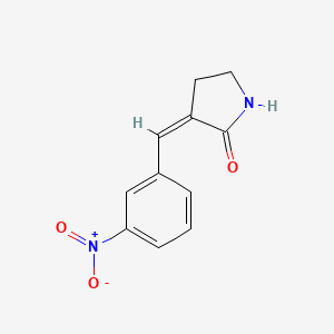 molecular formula C11H10N2O3 B12904805 3-(3-Nitrobenzylidene)pyrrolidin-2-one 