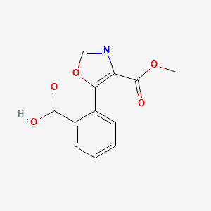 molecular formula C12H9NO5 B12904824 2-[4-(Methoxycarbonyl)-1,3-oxazol-5-yl]benzoic acid CAS No. 67643-18-9