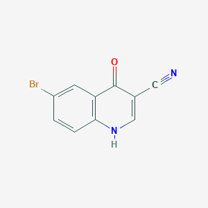 molecular formula C10H5BrN2O B1290486 6-Bromo-4-hydroxyquinoline-3-carbonitrile CAS No. 364793-52-2