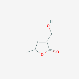 molecular formula C6H8O3 B12904863 3-(Hydroxymethyl)-5-methylfuran-2(5h)-one CAS No. 6277-49-2