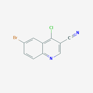 molecular formula C10H4BrClN2 B1290487 6-Bromo-4-chloroquinoline-3-carbonitrile CAS No. 364793-54-4