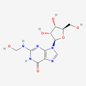 molecular formula C11H15N5O6 B12904881 N-(Hydroxymethyl)guanosine CAS No. 171368-99-3