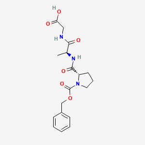 molecular formula C18H23N3O6 B12904914 1-[(Benzyloxy)carbonyl]-L-prolyl-L-alanylglycine CAS No. 23458-14-2