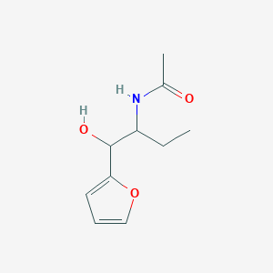 molecular formula C10H15NO3 B12904930 N-(1-(Furan-2-yl)-1-hydroxybutan-2-yl)acetamide CAS No. 63913-21-3