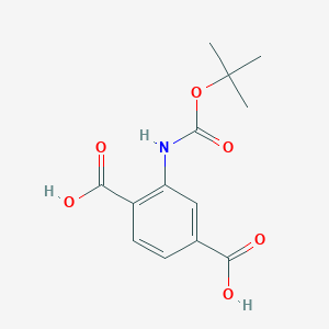 molecular formula C13H15NO6 B1290496 Boc-2-aminobenzene-1,4-dicarboxylic acid CAS No. 1135615-41-6
