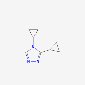 molecular formula C8H11N3 B1290509 3,4-dicyclopropyl-4H-1,2,4-triazole 