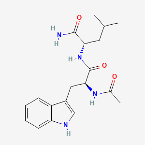 molecular formula C19H26N4O3 B12905130 N-Acetyl-L-tryptophyl-L-leucinamide CAS No. 65356-77-6