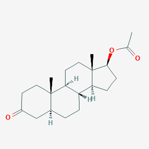 molecular formula C₂₁H₃₂O₃ B129052 Stanolone acetate CAS No. 1164-91-6