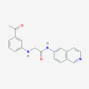 molecular formula C19H17N3O2 B12905223 N~2~-(3-Acetylphenyl)-N-isoquinolin-6-ylglycinamide CAS No. 920513-60-6