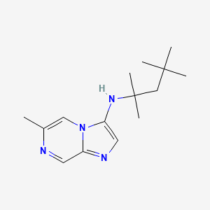 molecular formula C15H24N4 B12905239 6-Methyl-N-(2,4,4-trimethylpentan-2-yl)imidazo[1,2-a]pyrazin-3-amine CAS No. 823806-70-8