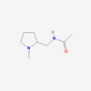 molecular formula C8H16N2O B12905246 Acetamide, N-[(1-methyl-2-pyrrolidinyl)methyl]- CAS No. 61645-92-9