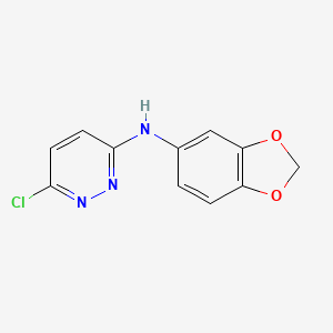 molecular formula C11H8ClN3O2 B12905268 N-(2H-1,3-Benzodioxol-5-yl)-6-chloropyridazin-3-amine CAS No. 61471-97-4