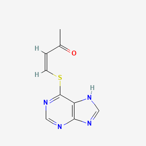 molecular formula C9H8N4OS B12905290 (Z)-4-((1H-Purin-6-yl)thio)but-3-en-2-one 