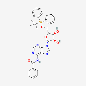 molecular formula C33H35N5O5Si B12905318 Adenosine, N-benzoyl-5'-O-[(1,1-dimethylethyl)diphenylsilyl]- CAS No. 77244-83-8