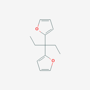 molecular formula C13H16O2 B12905349 2,2'-(Pentane-3,3-diyl)difuran CAS No. 100612-04-2