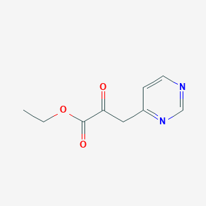 molecular formula C9H10N2O3 B12905405 Ethyl 2-oxo-3-(pyrimidin-4-yl)propanoate CAS No. 90836-25-2